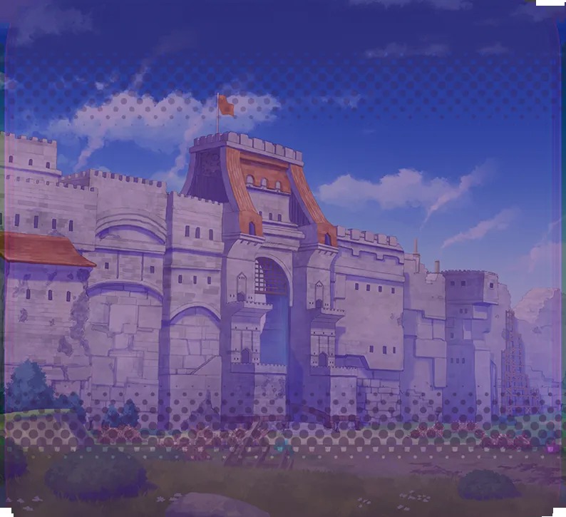 ドットアビスの拠点となる前線基地を描いた背景アート(画像出典:公式サイト)