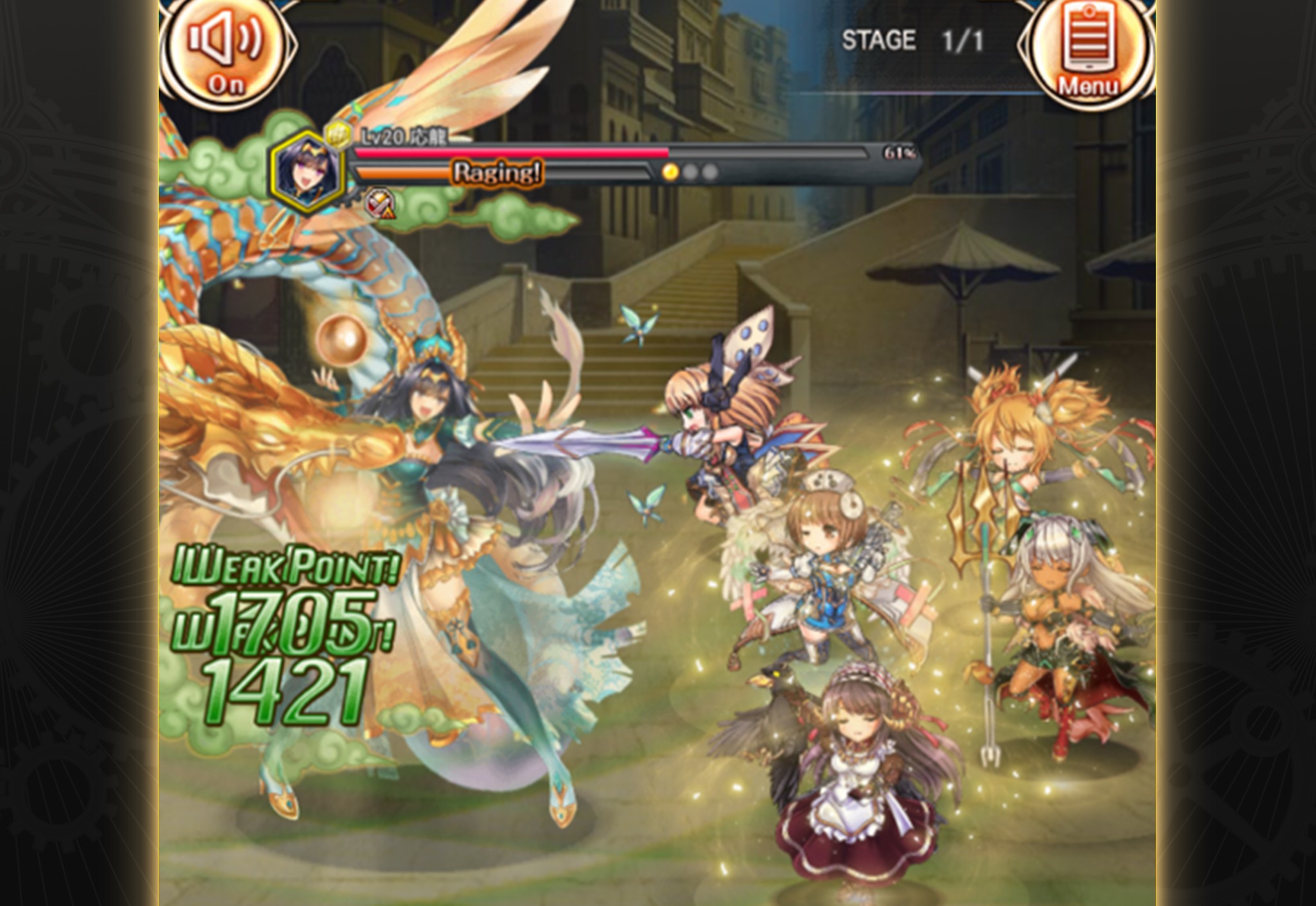 神姫PROJECT ターン制バトル画面のイメージ(画像出典: App Store公式スクリーンショット)
